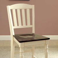 Benjara Benzara , Set Of Two, Off White Harrisburg Ii Cottage Counter Height Chair, White & Dark Oak