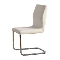 Benjara Benzara , Set Of Two, White Lodia I Contemporary Side Chair (Set Of 2),