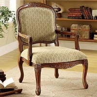 Benjara Benzara , Brown Quintus Traditional Accent Chair, Antique Oak