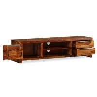 Vidaxl Tv Cabinet Solid Sheesham Wood 47.2X11.8X11.8