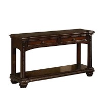 Benzara, Brown Majestic Sofa Table With Two Drawers