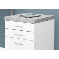 Monarch Specialties 3 Drawer File Cabinet - Filing Cabinet (White)