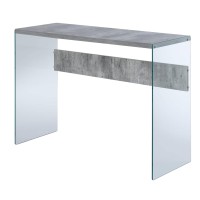Convenience Concepts Soho Console Table/Desk, Faux Birch/Glass