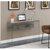 Convenience Concepts Soho Console Table/Desk, Faux Birch/Glass