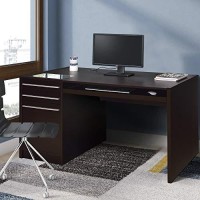 Benzara Bm159079 Contemporary Wooden Connect-It Computer Desk, Brown