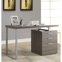 Benzara Office Desk, Gray