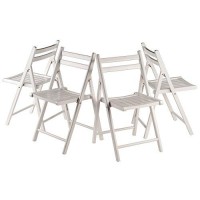 Winsome Robin Folding Set White Chair, Medium, 4-Pc