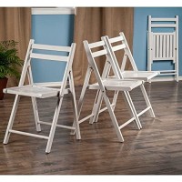 Winsome Robin Folding Set White Chair, Medium, 4-Pc