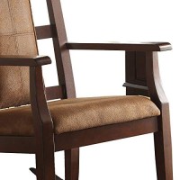 Benzara Traditional Styled Wooden Rocking Chair, Brown