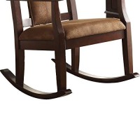 Benzara Traditional Styled Wooden Rocking Chair, Brown