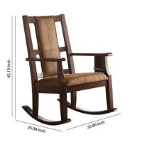 Benzara Traditional Styled Wooden Rocking Chair, Brown