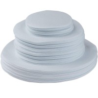 Felt Plate China Storage Dividers Protectors White Large Thick And Premium Soft (96 Pack Round, White)