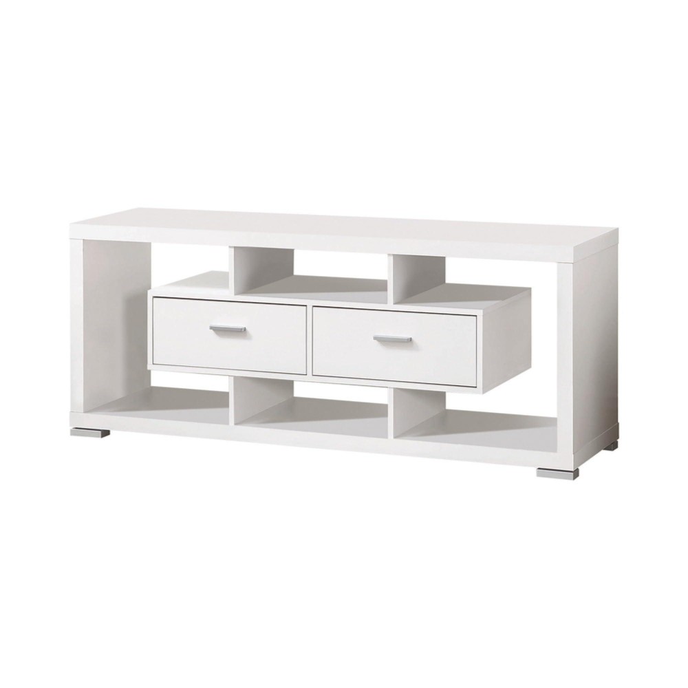 Benjara Spacious Modern Style Tv Console, White