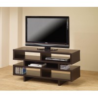 Benjara Contemporary Tv Console With With Open Storage, One, Brown