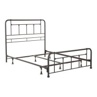 Fashion Bed Group Baldwin Complete Bed With Metal Posts, King, Textured Black