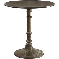 Benzara Round Transitional Metal Bistro Dining Table, Bronze