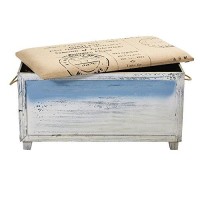Nearly Natural Seating Ocean Breeze Storage Boxesbench (Set Of 3), Blue