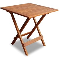 Vidaxl Solid Wood Outdoor Coffee Side Table Folding Square Patio Deck Garden