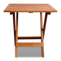 Vidaxl Solid Wood Outdoor Coffee Side Table Folding Square Patio Deck Garden