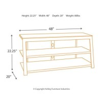 Signature Design By Ashley Rollynx Modern Industrial Tv Stand, Fits Tvs Up To 45, Silver & Black