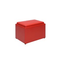 Convenience Concepts Designs4Comfort Accent Storage Ottoman Bright Red