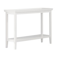 Convenience Concepts Ledgewood Console Table With Shelf, White