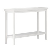 Convenience Concepts Ledgewood Console Table With Shelf, White