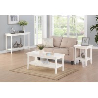 Convenience Concepts Ledgewood Console Table With Shelf, White