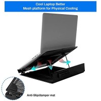 Designa Metal Mesh Ventilated Adjustable Laptop Stands Computer Notebook Holder Stand Riser Compatible With Apple Macbook Air Pro Dell Xps Hp Samsung Lenovo More Laptops Up To 19- Black