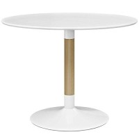 Modway Whirl 40 Contemporary Modern Round Kitchen And Dining Table In White