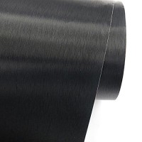 Glow4U Self Adhesive Black Brushed Metal Stainless Steel Vinyl Film Contact Paper For Refrigerators Dishwashers Stove Appliance Etc 24 X 78.6