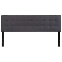 Flash Furniture Bedford Tufted Upholstered King Size Headboard In Dark Gray Fabric
