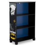 Delta Children Deluxe 3-Shelf Bookcase - Ideal For Books, Homeschooling & More, Dc Comics Batman - Greenguard Gold Certified, Decor