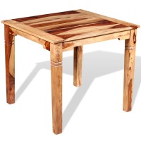 Vidaxl Dining Table Solid Sheesham Wood 32.3X31.5X30