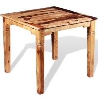 Vidaxl Dining Table Solid Sheesham Wood 32.3X31.5X30