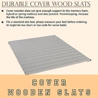 Continental Sleep 0.75-Inch Standard Mattress Support Wooden Bunkie Board/Slats With Cover, Full, Grey
