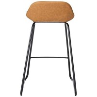 Cortesi Home Ava Counterstools In Saddle Brown Faux Leather, 25 High,Ch-Cs624959