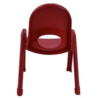 Childrens Factory-Ab7711Pr Angeles Value Stack Kids Chair, Preschooldaycareplayroom Furniture, Flexible Seating Classroom Furniture For Toddlers, Red, 11