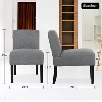 Bestmassage Accent Chair Set Of 2 Accent Chairs For Living Room Armless Chair Dining Chair Elegant Design Modern Fabric Living Room Chairs Sofa