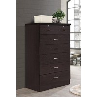 Hodedah Importhi70Dr Chocolate Hodeida 7 With Locks On 2-Top Chest Of Drawers