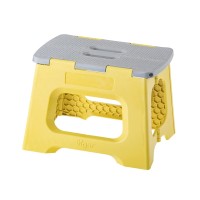 Vigar Compact Foldable Stool, 9 Inches, Lightweight, 330-Pound Capacity Non-Slip Folding Step Stool, Mustard