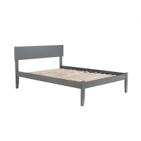 Afi Orlando Queen Platform Bed With Open Footboard And Turbo Charger In Grey