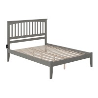 Afi Mission Queen Platform Bed With Open Footboard And Turbo Charger In Grey