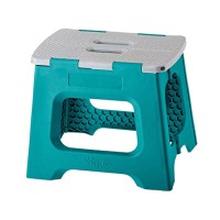 Vigar Compact Foldable Stool, 10-1/2 Inches, Lightweight, 330-Pound Capacity Non-Slip Folding Step Stool, Turquoise