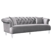 Armen Living Elegance Contemporary Sofas, 89 X 31 X 34, Gray