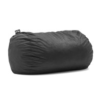 Big Joe Fuf Media Lounger Foam Filled Bean Bag Chair With Removable Cover, Black Lenox, 6Ft Giant