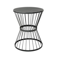 Christopher Knight Home Lassen Outdoor 16 Iron Side Table, Matte Black