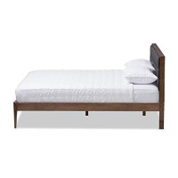 Jupiter Gray Fabric Button-Tufted Full Platform Bed