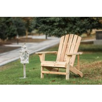 Lokatse Home Wood Single Adirondack Chair, Natural