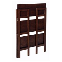 Winsome Wood Torino 3-Pc Set Folding Bookcase W/Fabric Basket Storage And Organization, Antique Walnut/Black